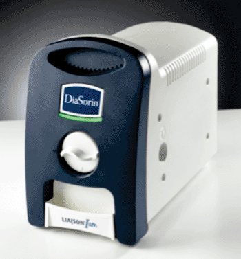 Image: The Iam Toxo assay, when used with the pictured Liaison Iam instrument, can be used for the detection of all clinically relevant subtypes of T. gondii in human plasma, CSF, and amniotic fluid (Photo courtesy of DiaSorin). Image: The Iam Toxo assay, when used with the pictured Liaison Iam instrument, can be used for the detection of all clinically relevant subtypes of T. gondii in human plasma, CSF, and amniotic fluid (Photo courtesy of DiaSorin).